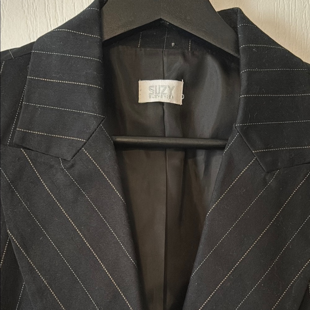 Suzy Shier Black Blazer Elegant Suit Jacket - Picture 3 of 5